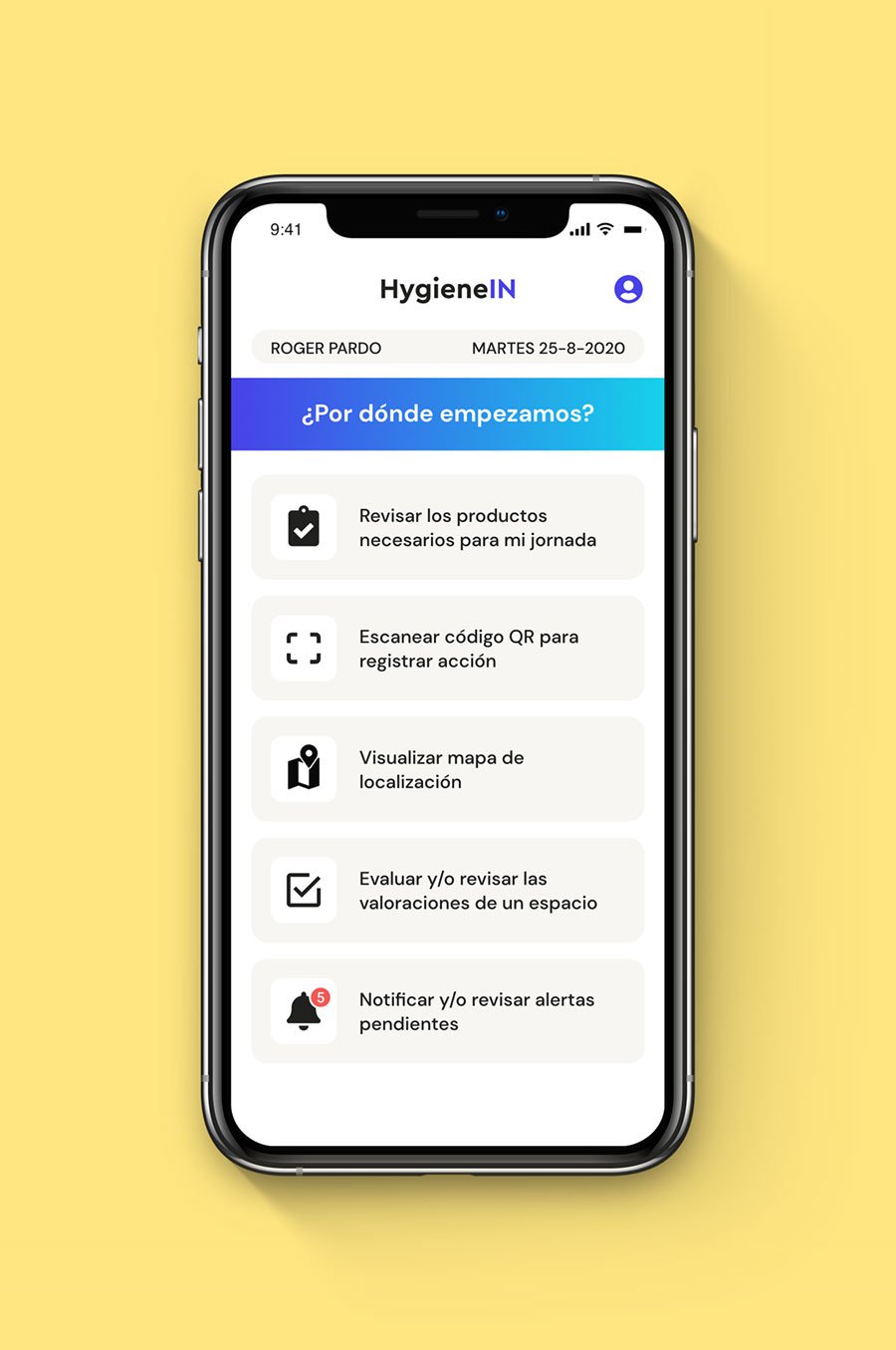 Pantalla 1 de la app